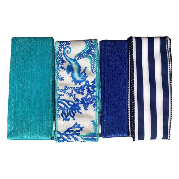 Find Me By the Sea Seahorse Sign Ribbon Summer Beach House Wreath Kit Bundle - Picture 8 of 8